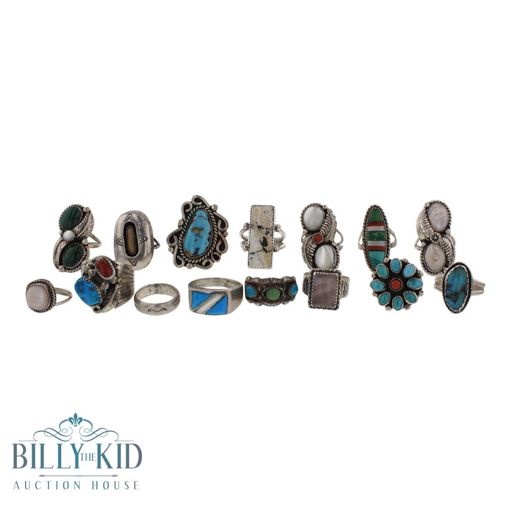 Vintage Pawn Turquoise & Coral Mixed Stone Navajo & (1 of 3)