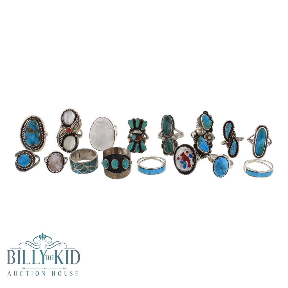 Vintage Pawn Turquoise & Coral Mixed Stones Navajo & (1 of 3)