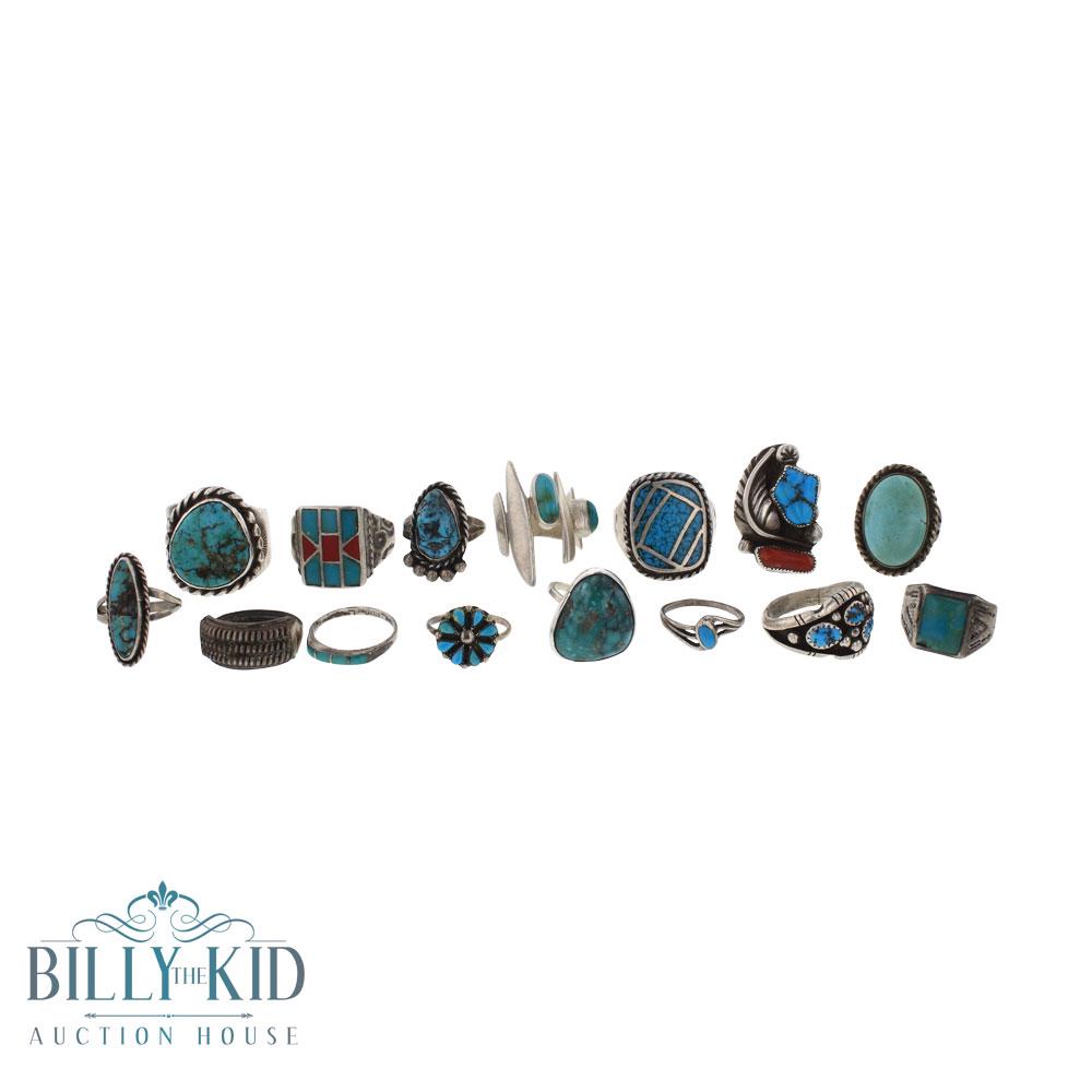 Vintage Pawn Turquoise 7 Coral Mixed Stones Navajo (1 of 2)