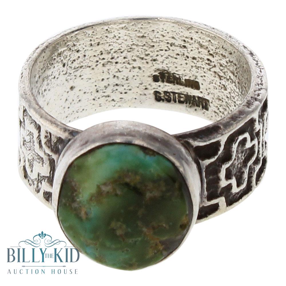 Vintage Sonoran Gold Turquoise Tufa Cast Ring (1 of 3)