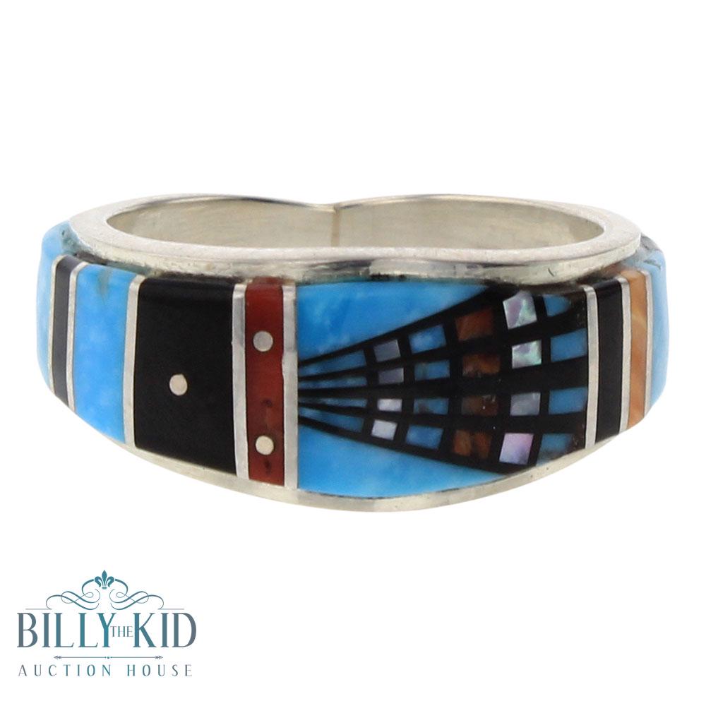 Vintage Micro Inlay Turquoise Mixed Stone Ring (1 of 3)