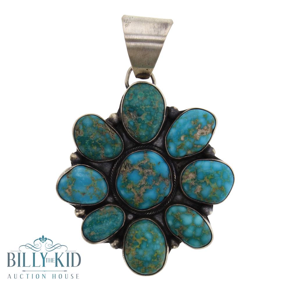 Kathleen Chavez Sonoran Gold Turquoise Cluster Pendant (1 of 2)