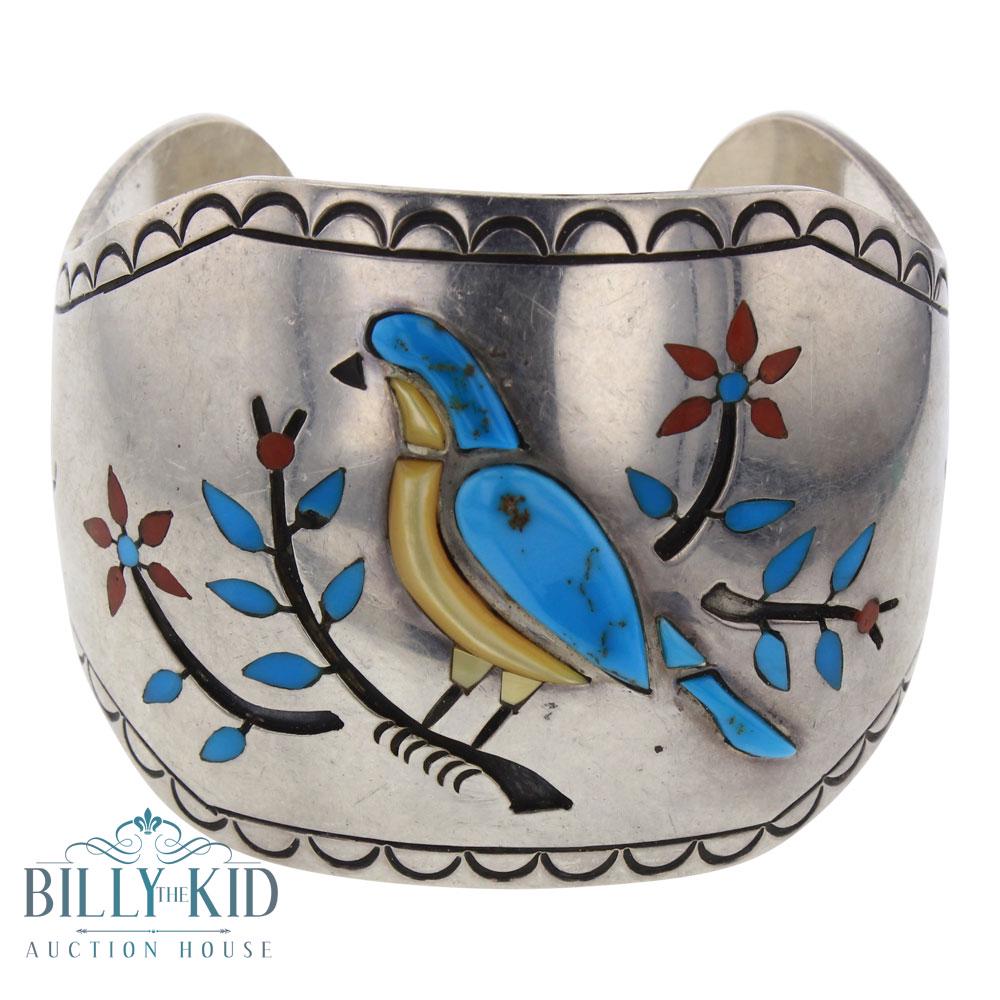 W. Silvers Old Pawn Zuni Inlay Bird Sleeping Beauty (1 of 3)
