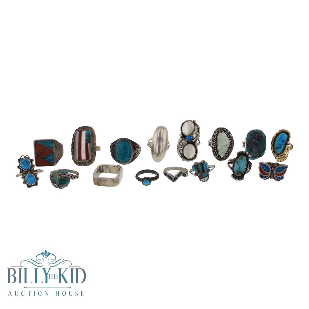 Vintage Pawn Turquoise & Coral Mixed Stones Navajo & (1 of 3)