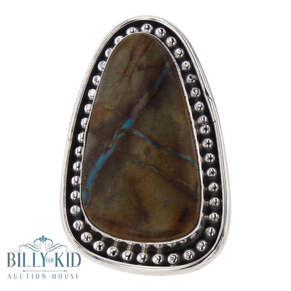 Larry Spencer Boulder Turquoise Ring (1 of 3)