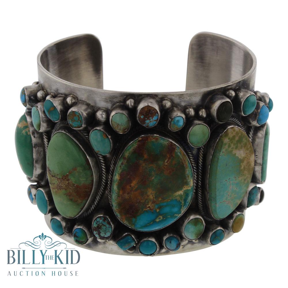Bobby Johnson Royston Turquoise Cluster Wide Cuff (1 of 3)