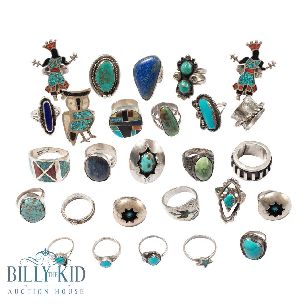 Vintage Pawn Turquoise & Coral Mixed Stones Navajo & (1 of 2)