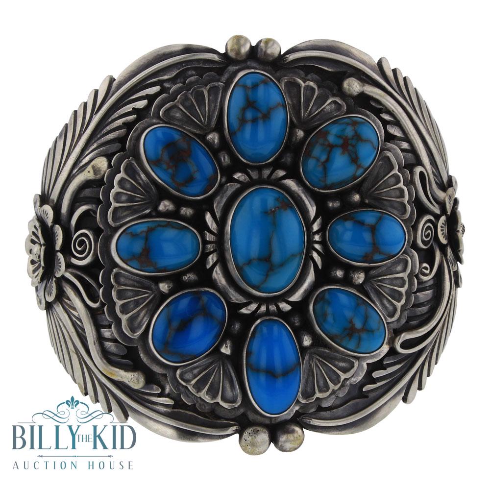 Mark Yazzie High Grade Egyptian Turquoise Garden Motif (1 of 3)