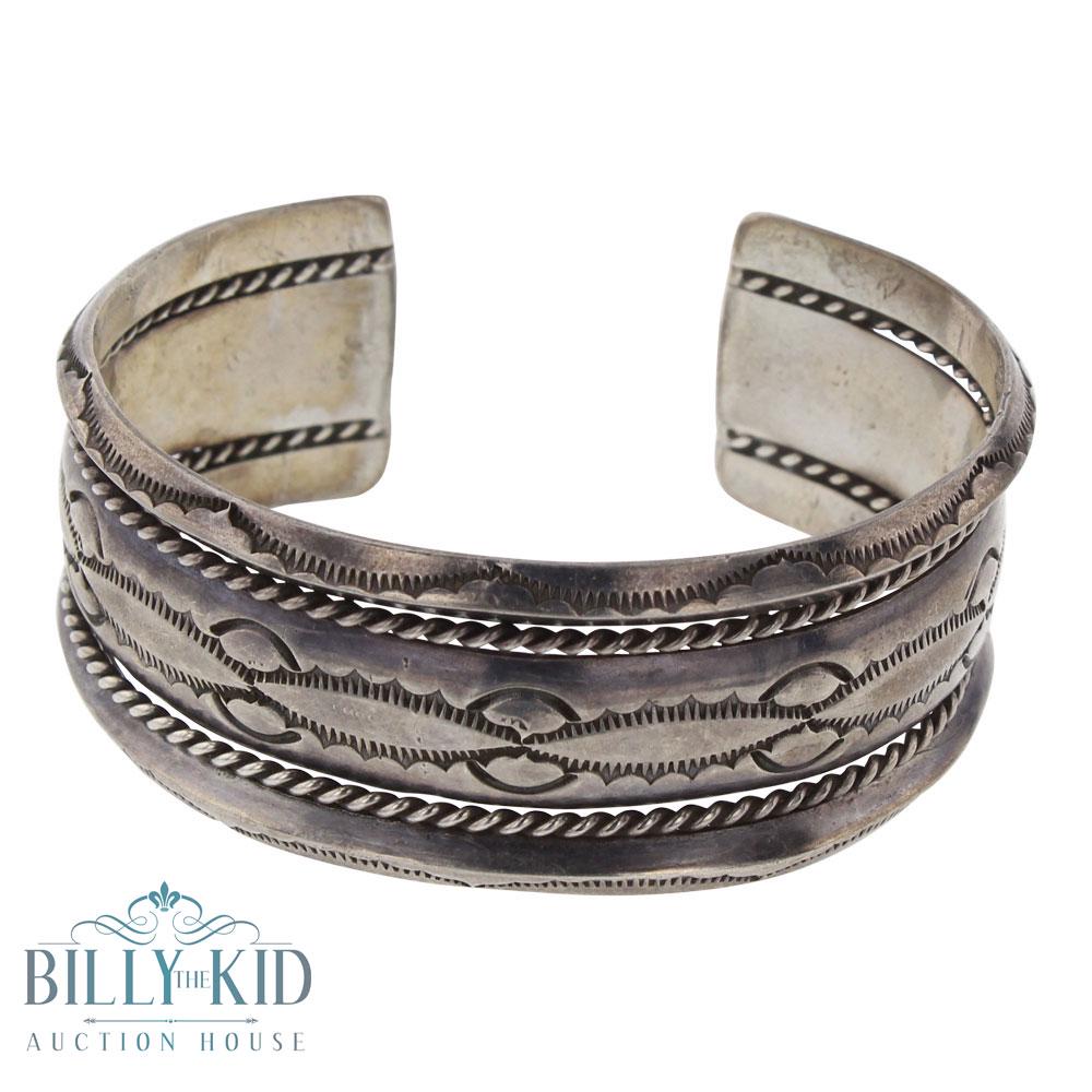 Old Pawn Stamp Cuff Bracelet (1 of 3)