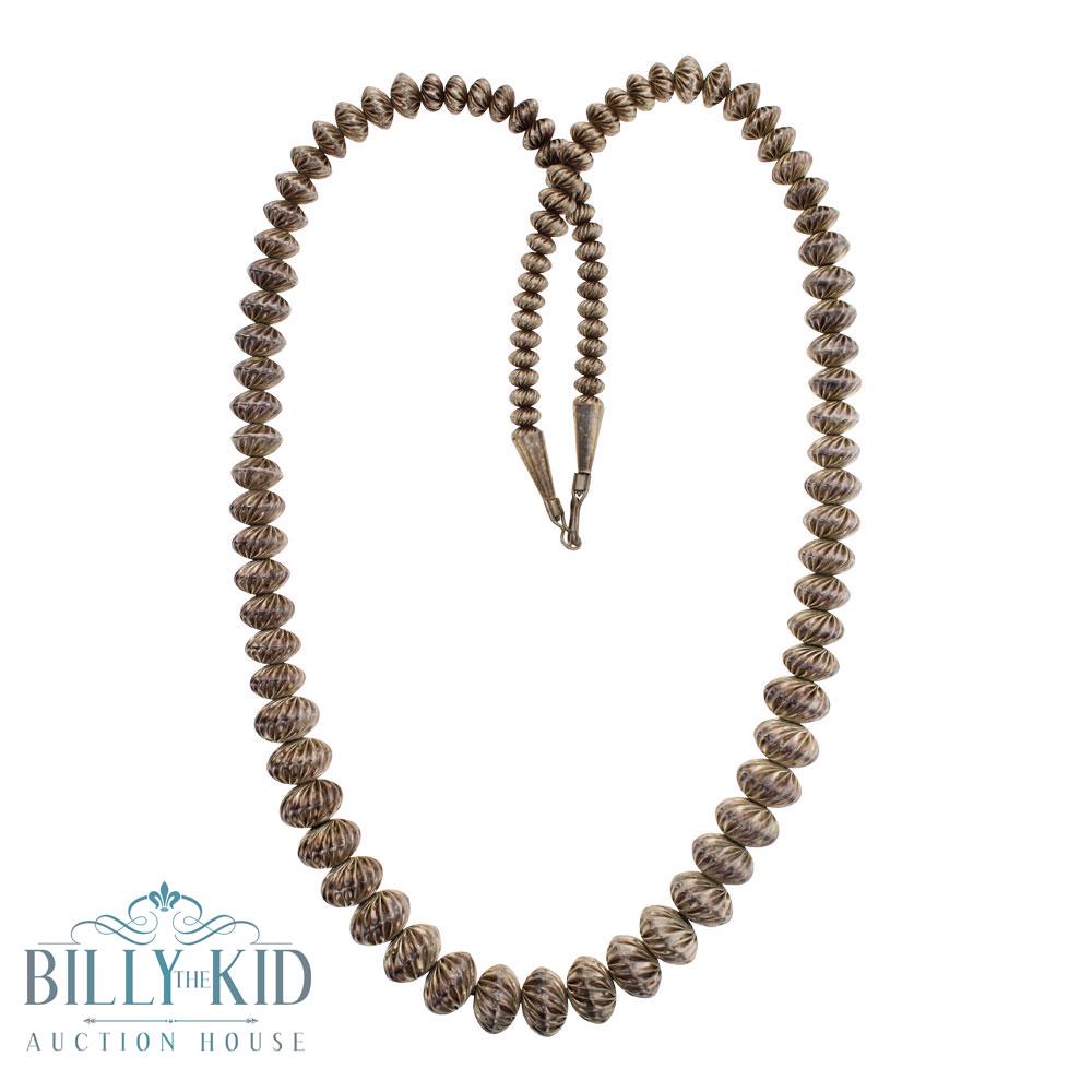 Vintage Corrugated Graduated Handmade Beas Necklace (1 of 2)