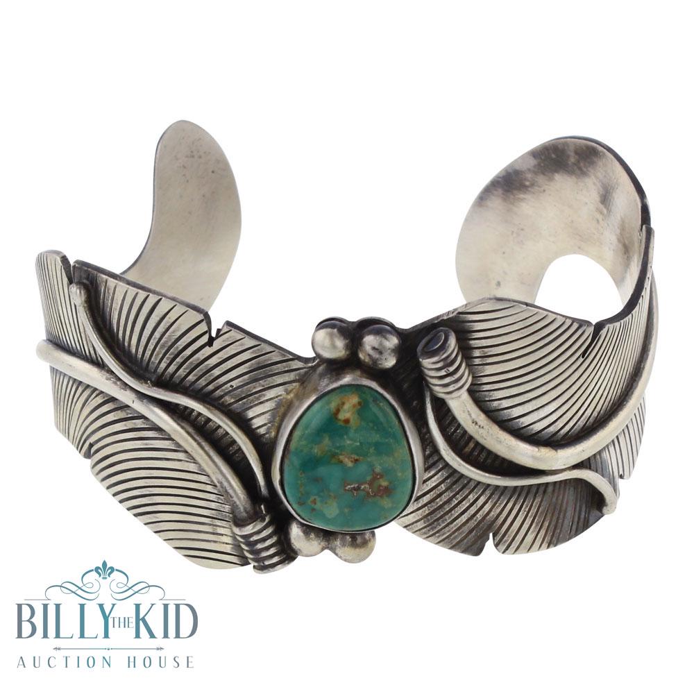 Vintage Royston Turquoise Leaf Bracelet (1 of 3)