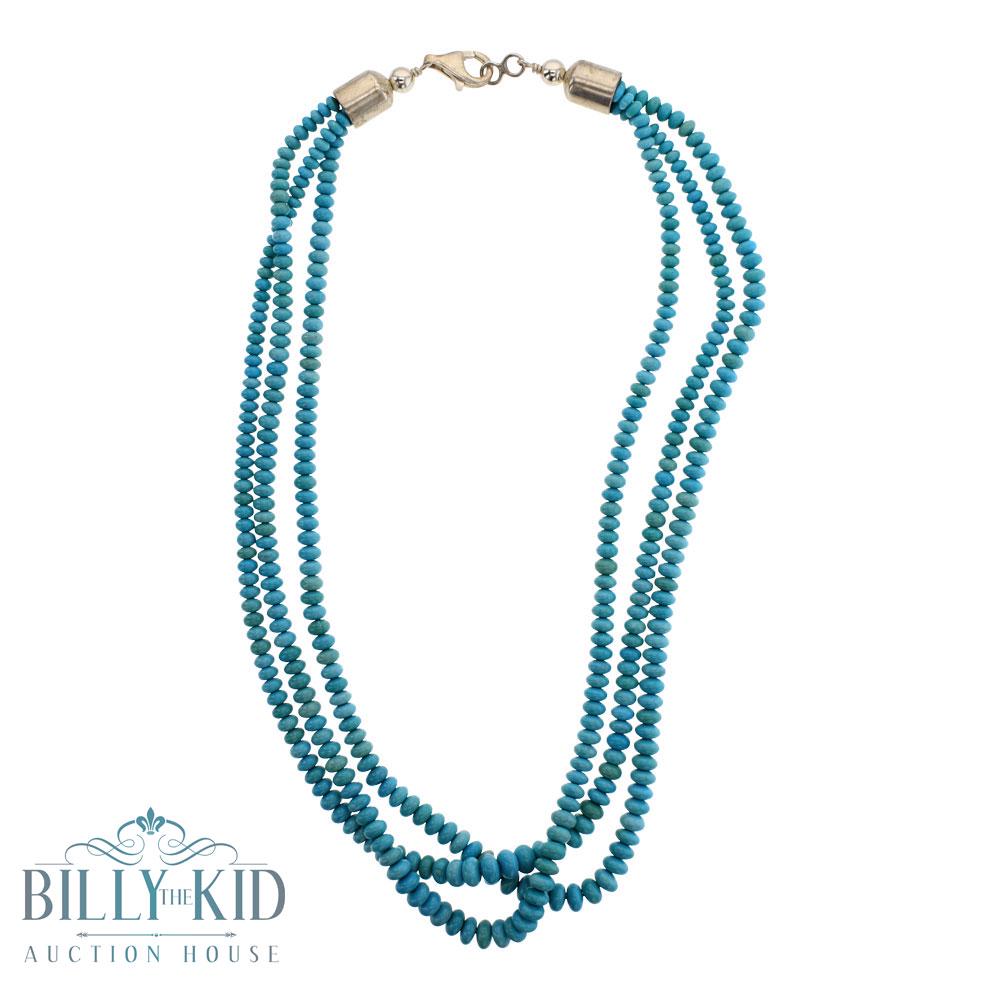 Three Strand Sleeping Beauty Turquoise Roundel Bead (1 of 2)