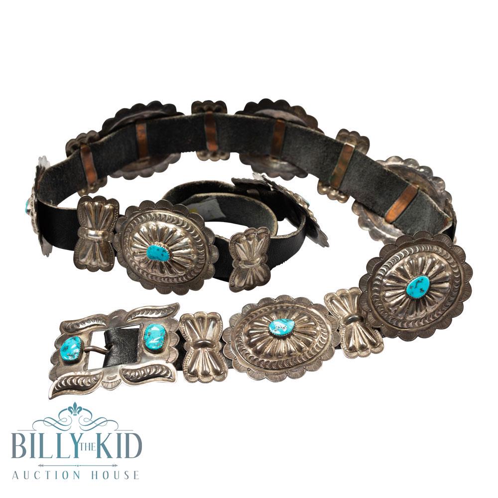 Old Pawn Kingman Nugget Turquoise Concho Belt (1 of 3)