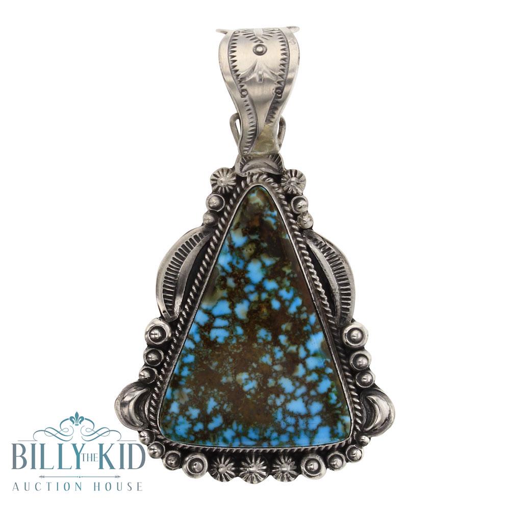 Gilbert Tom Turquoise Mountain Turquoise Pendant (1 of 2)