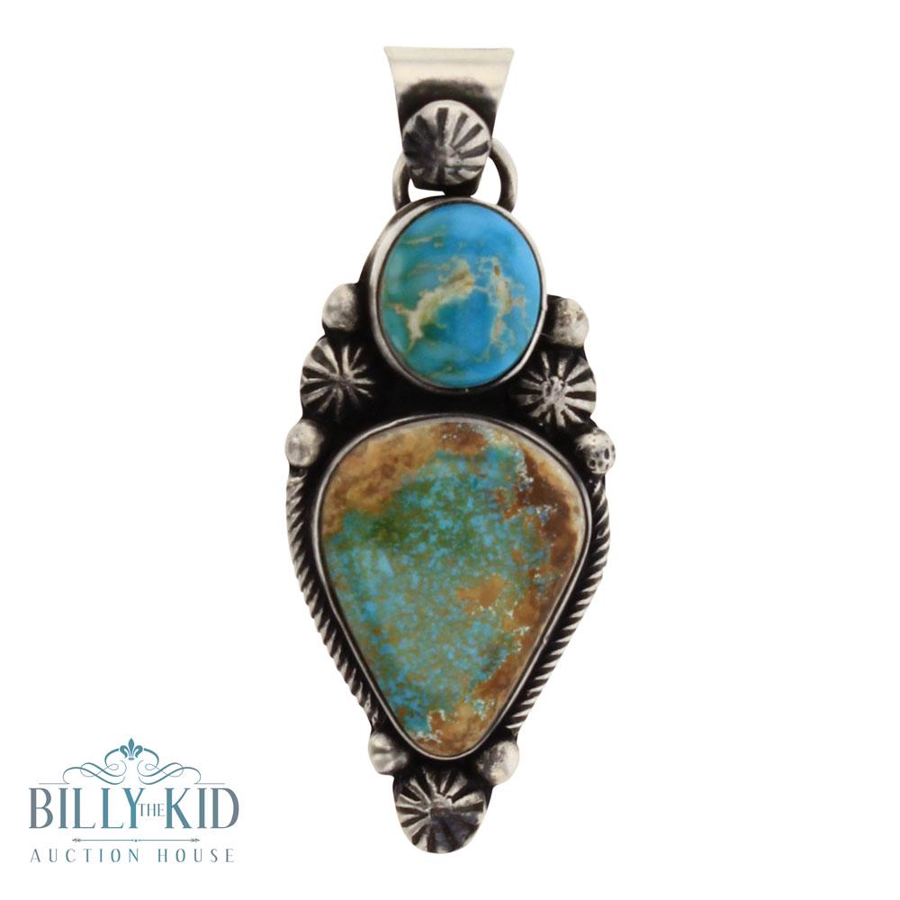 Pansy Johnson Turquoise Mountain Turquoise Pendant (1 of 2)