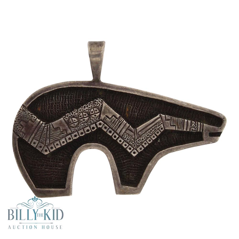 Old Pawn Silver Bear Pendant (1 of 2)