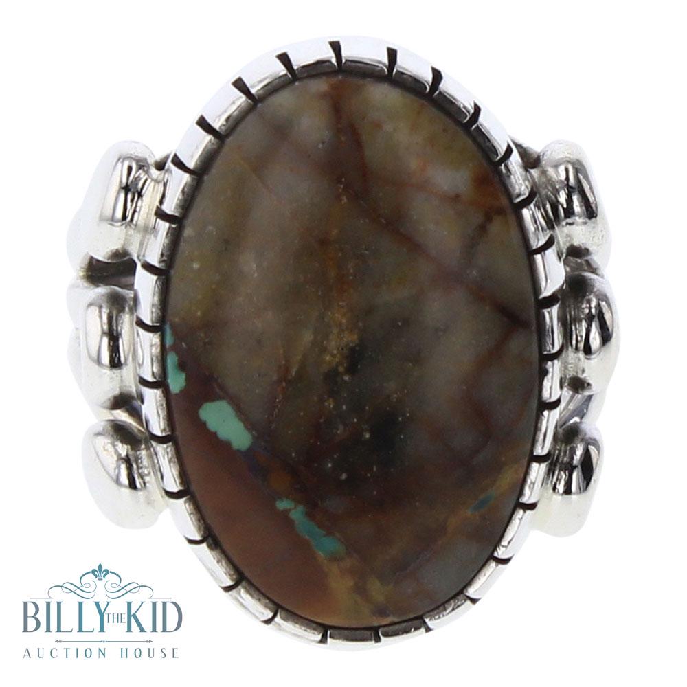 Sheila Becenti Boulder Turquoise Ring (1 of 3)