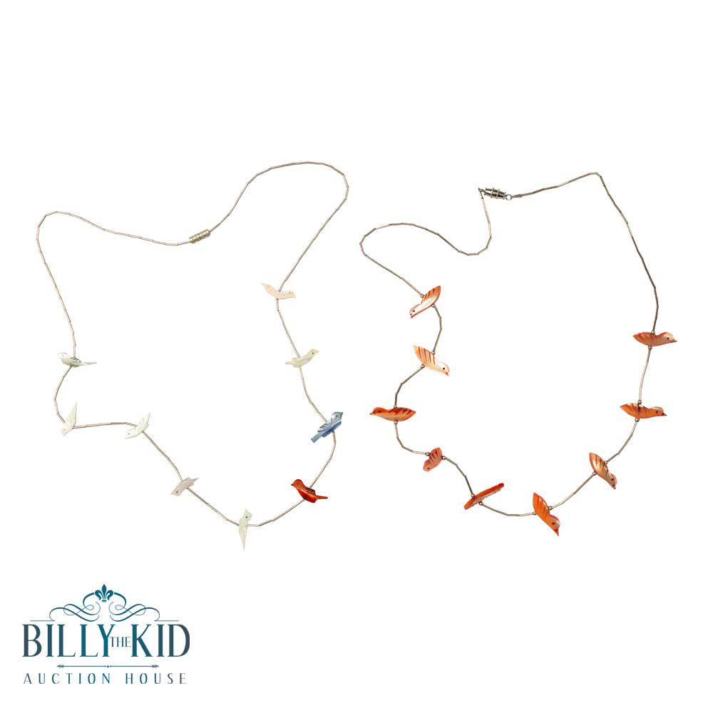 Old Pawn Lot of Two Fetish Bird Necklaces (1 of 3)