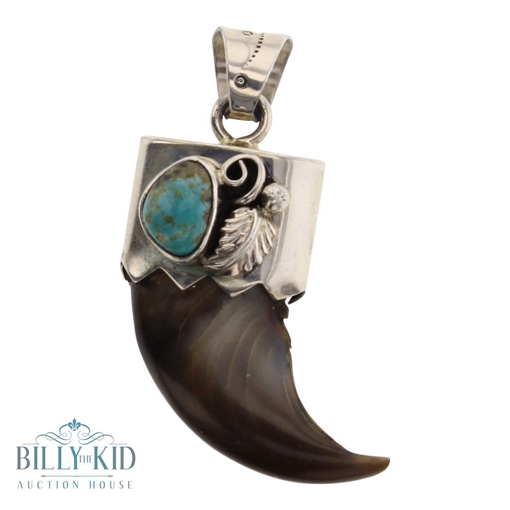 KY Bear Claw Turquoise Pendant (1 of 2)