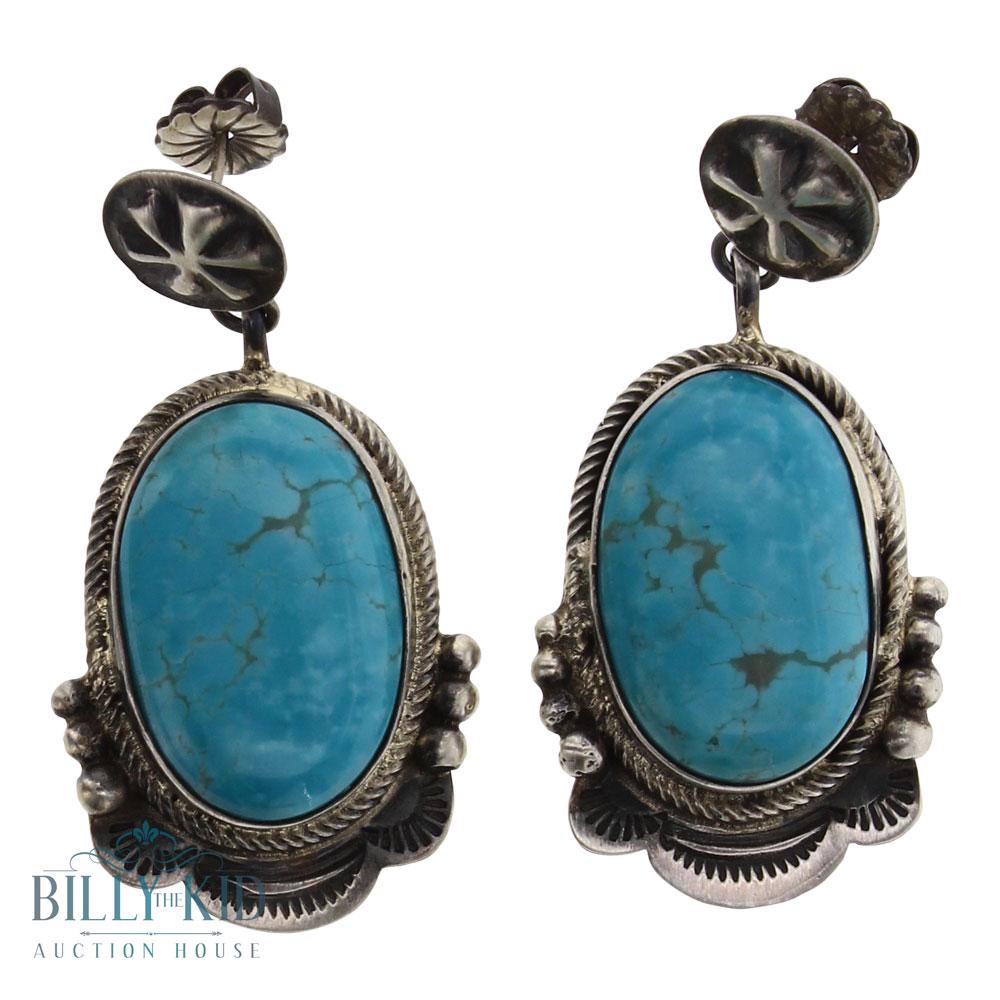 Richard Hoskie Blue Gem Turquoise Earrings (1 of 2)
