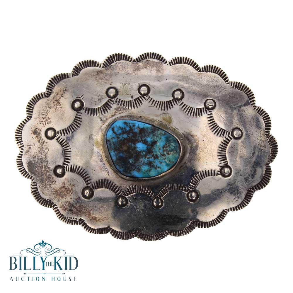 Old Pawn Kingman Nugget Turquoise Belt Buckle (1 of 2)