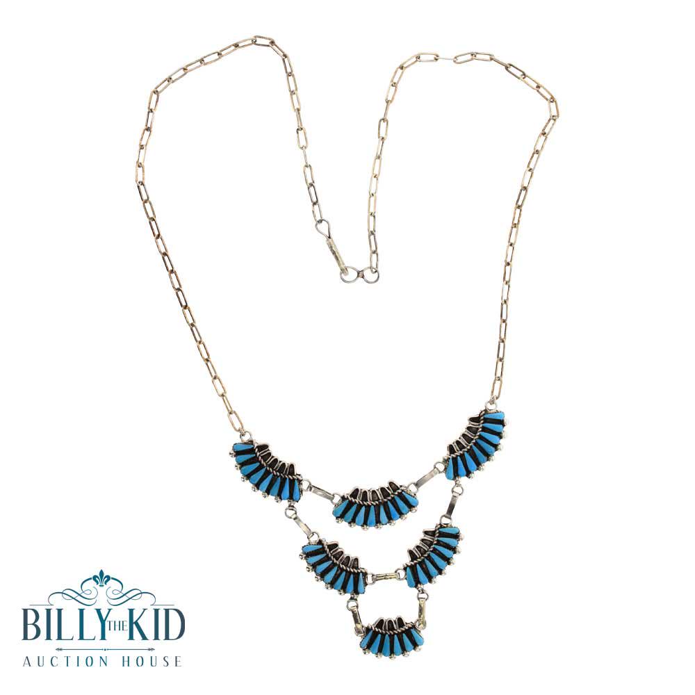 Vintage Sleeping Beauty Turquoise Zuni Needlepoint (1 of 3)