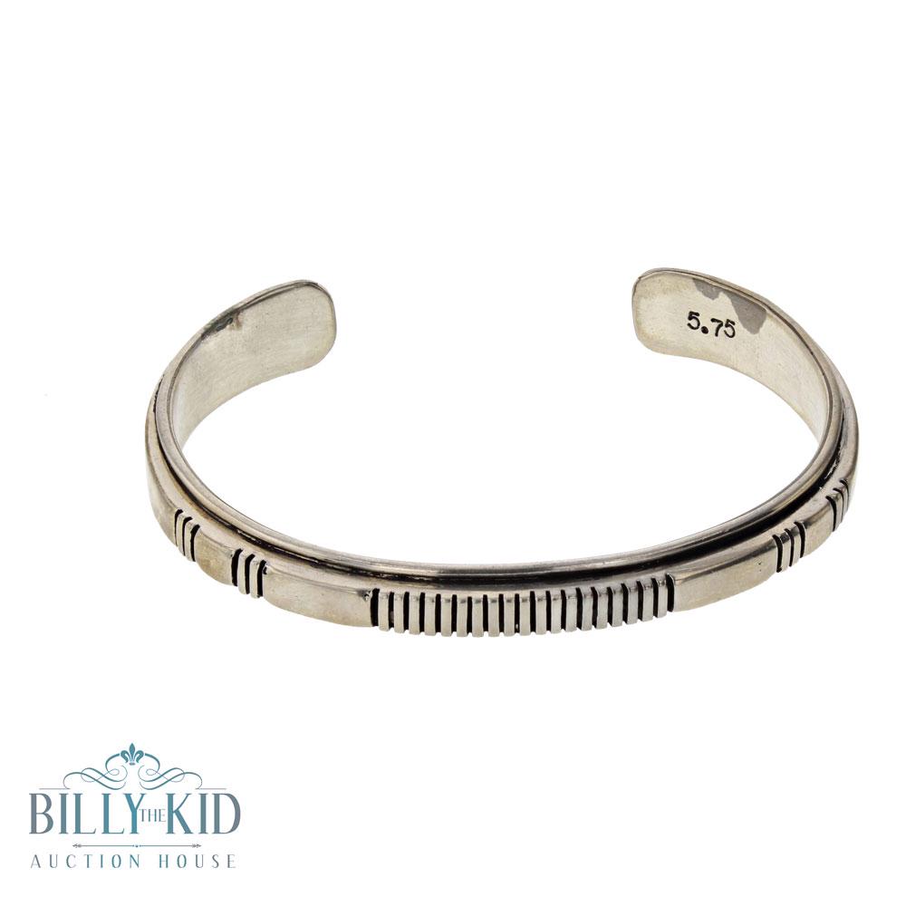 Johnathan Nez Vintage Plain Silver Cuff Bracelet (1 of 3)