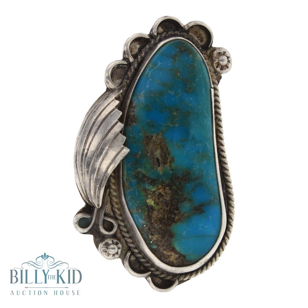 Old Pawn Blue Gem Turquoise Ring (1 of 3)