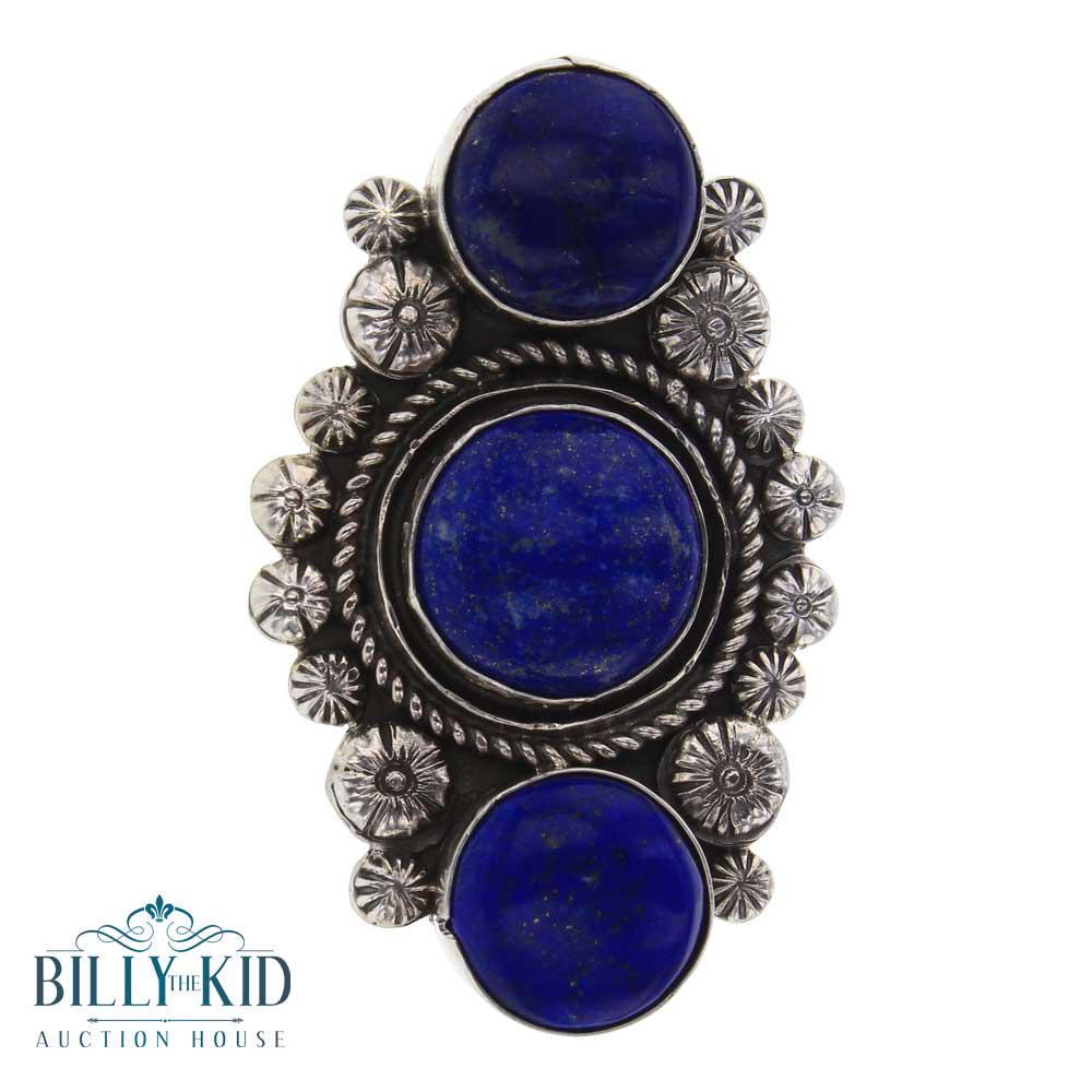 DC Lapis Flower Drop Ring (1 of 3)