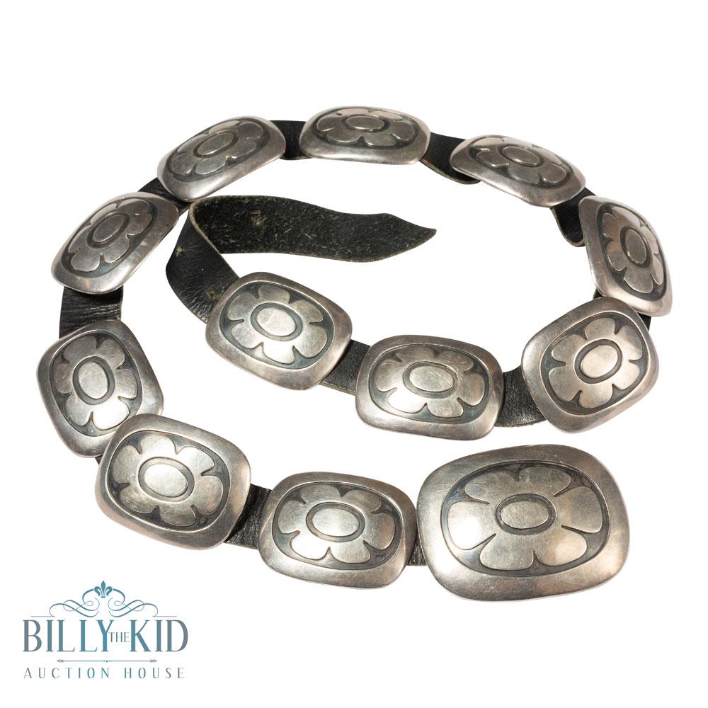Old Pawn Flower Conchos Concho Belt (1 of 2)
