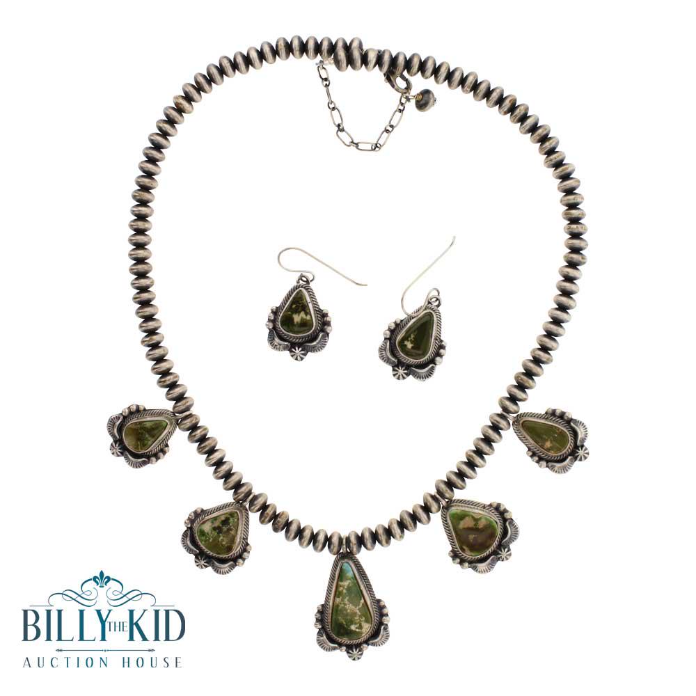 RB Fox Turquoise Necklace & Earrings Set (1 of 3)