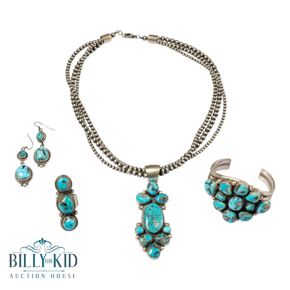 Kathleen Chavez Kingman Turquoise Cluster Necklace (1 of 3)