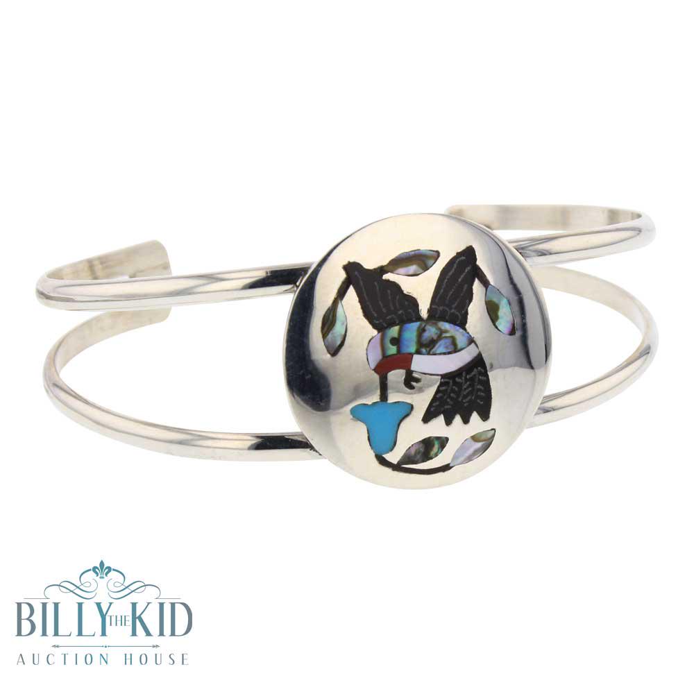 Mixed Stone Inlay Zuni Hummingbird Bracelet (1 of 2)