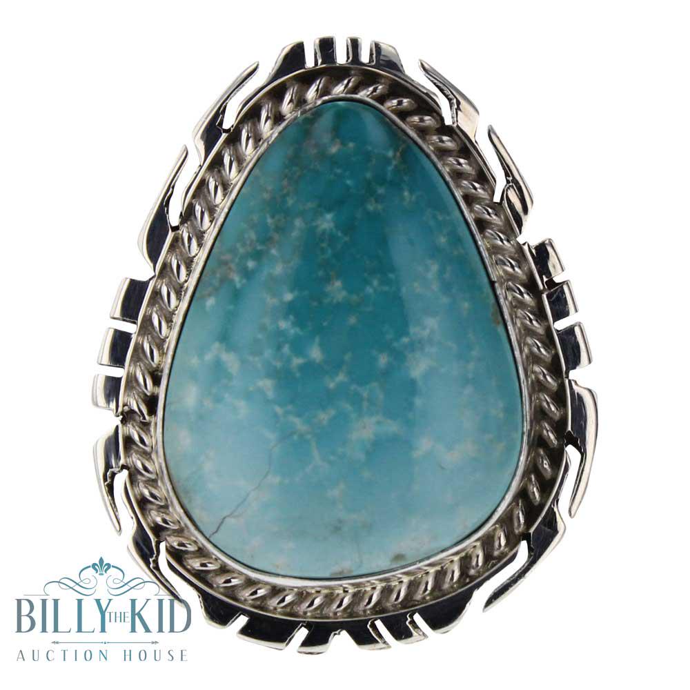 Vintage Turquoise Saw Work Ring (1 of 3)