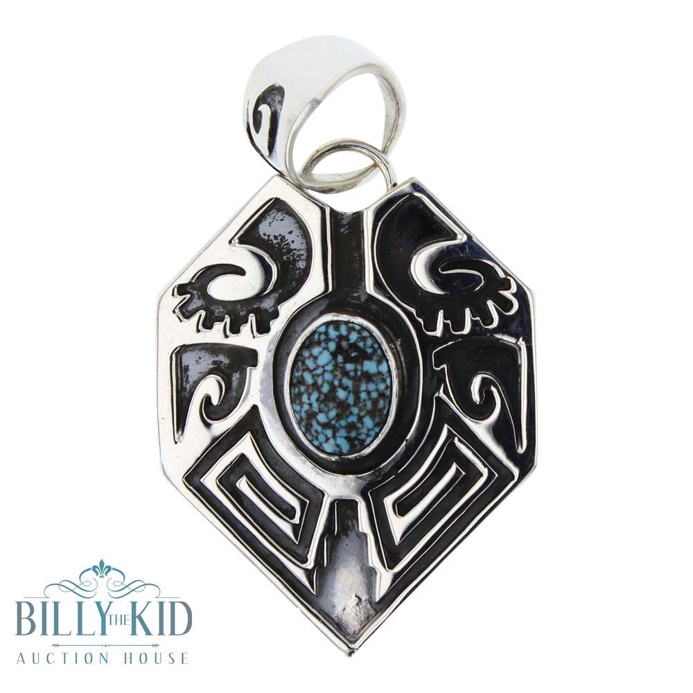 Randy Billy Spiderweb Turquoise Geometric Design (1 of 2)