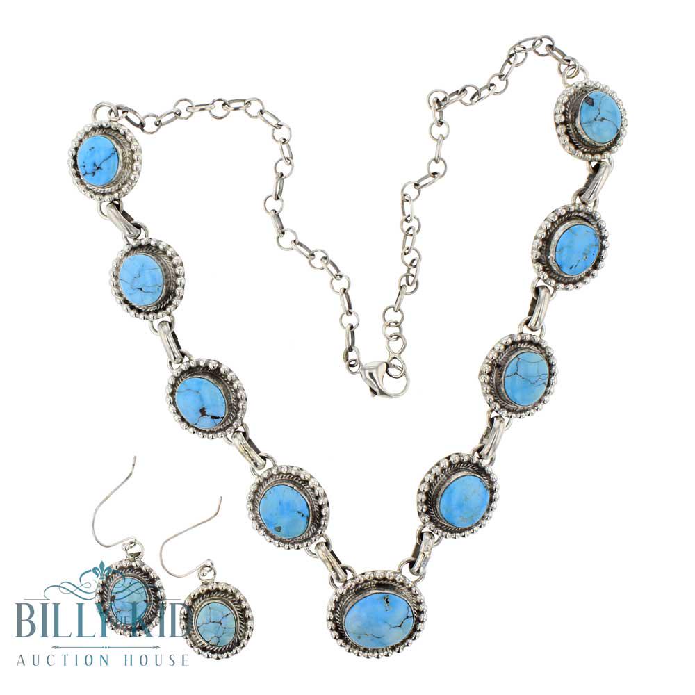 Bobby Johnson Candelaria Turquoise Necklace & Earrings (1 of 3)