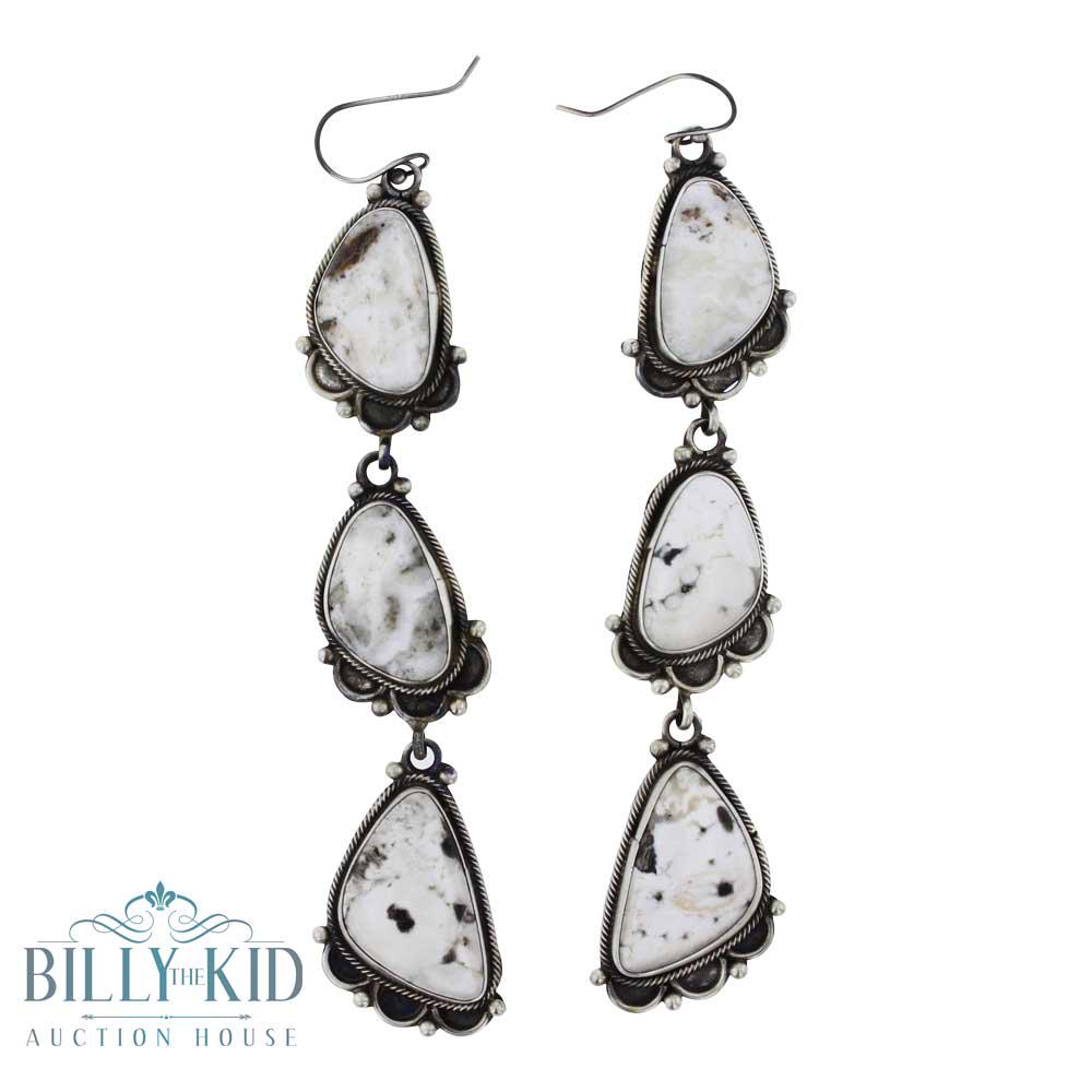 Eleanor Largo White Buffalo Earrings (1 of 2)