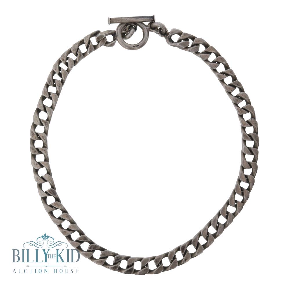Brushed  Cuban link Chain Necklace Choker (1 of 2)