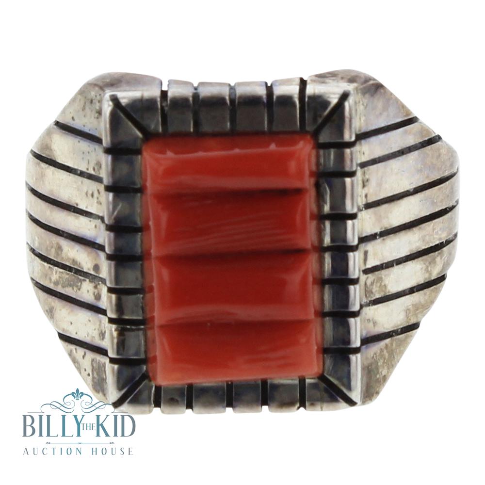 Coral Cobblestone Inlay Ring (1 of 3)