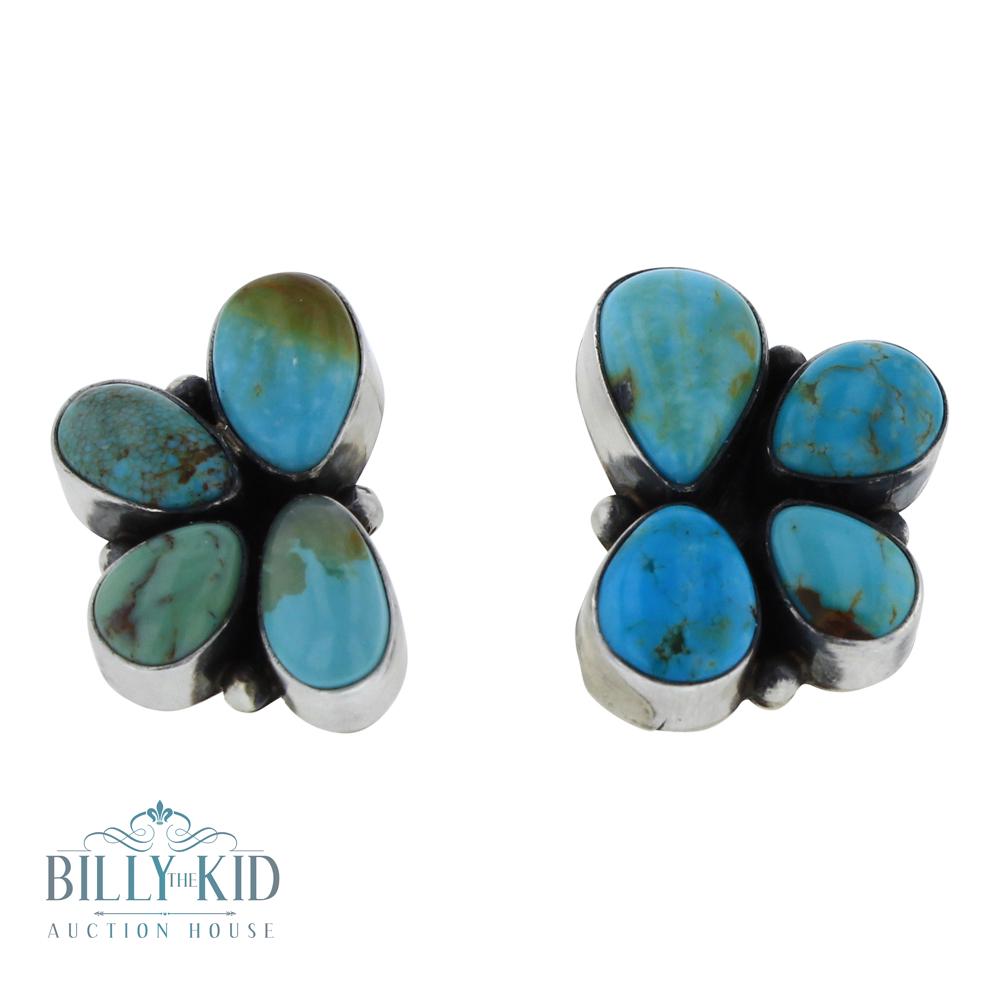 Tricia Smith Carrico Lake Turquoise Cluster Earrings (1 of 2)