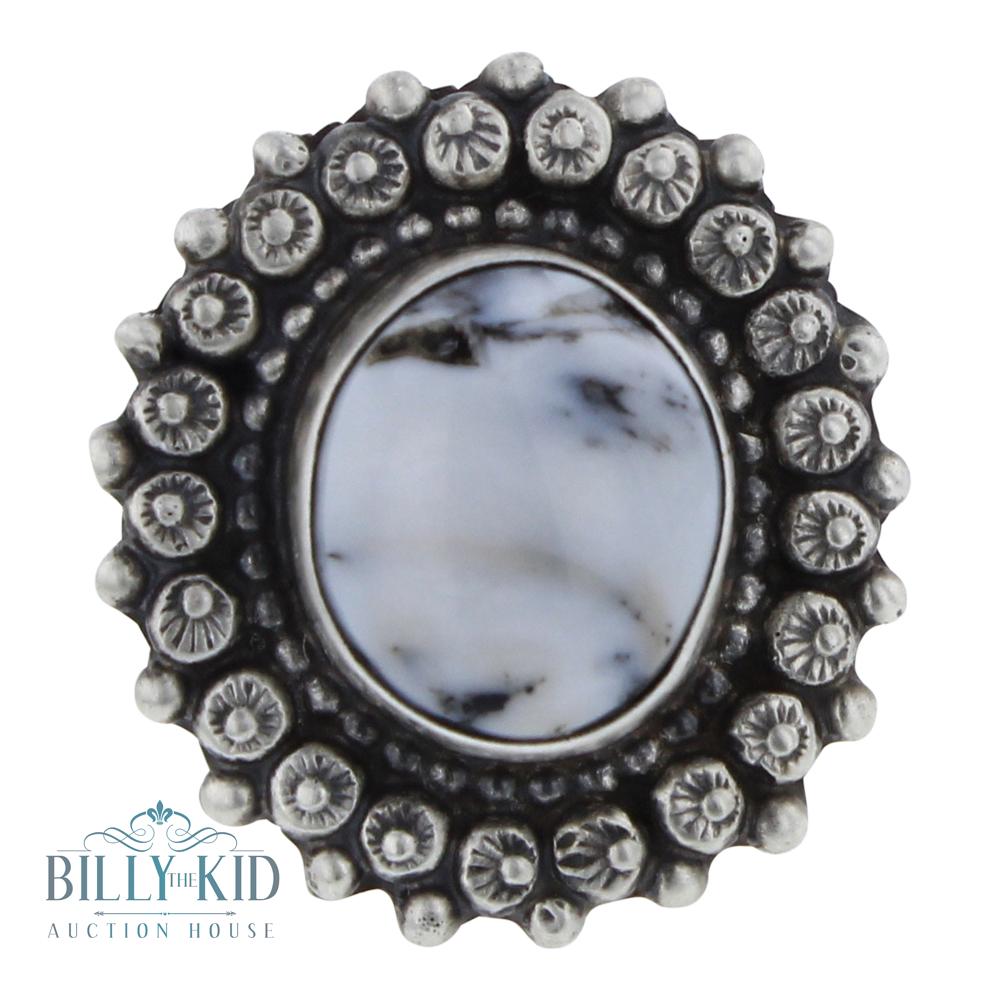 Sheila Becenti White Buffalo Heavy Star Drop Ring (1 of 3)