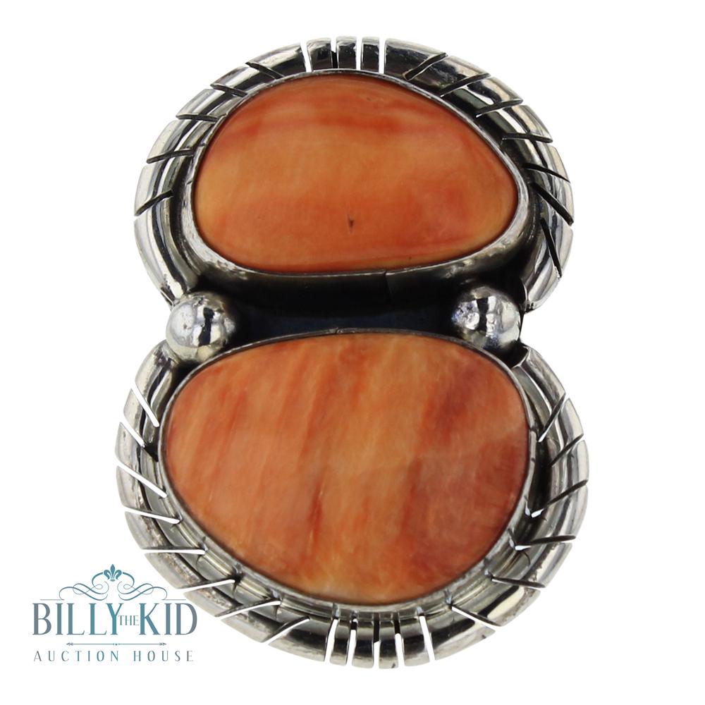 Sheila Becenti Orange Spiny Oyster Ring (1 of 2)