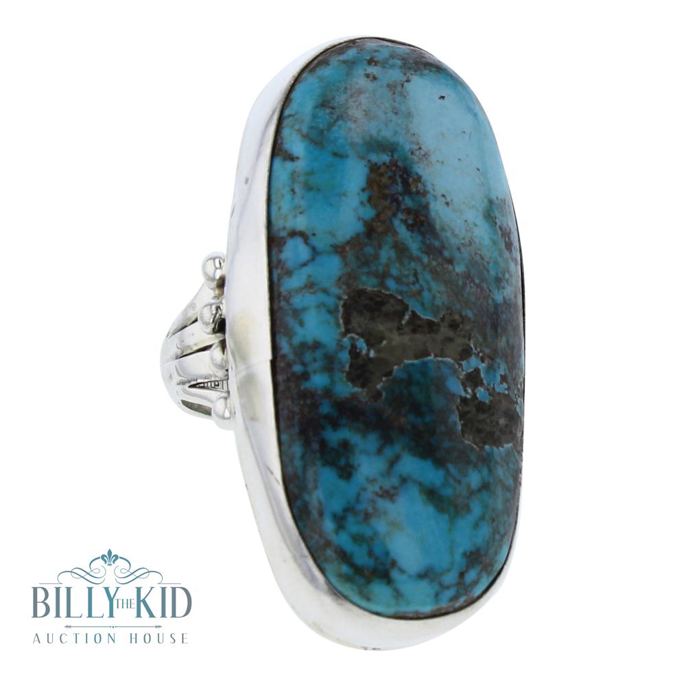 Sheila Becenti Blue Diamond Turquoise Ring (1 of 2)