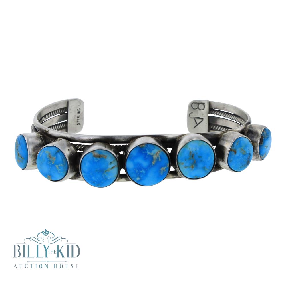 Boyde Ashley Blue Bird Turquoise Cluster Row Cuff (1 of 3)