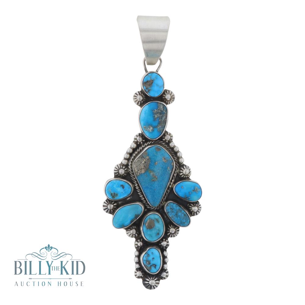 Kathleen Chavez Morenci Turquoise Cluster Pendant (1 of 2)