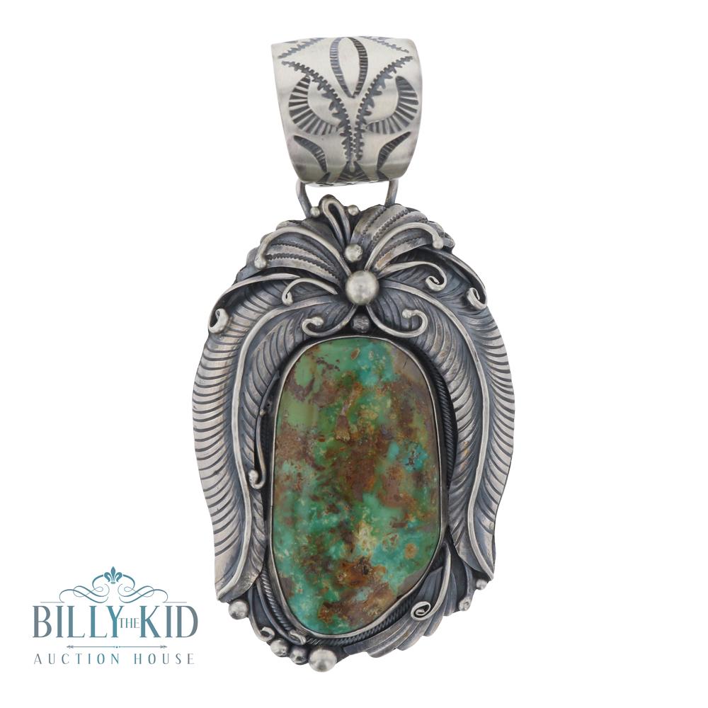 Danny Clark Royston Turquoise Leaf Pendant (1 of 2)