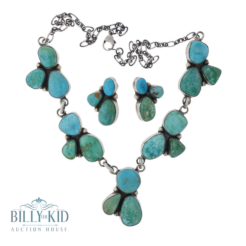 Kathleen Chavez Mixed Nevada Turquoise Cluster Necklace (1 of 3)