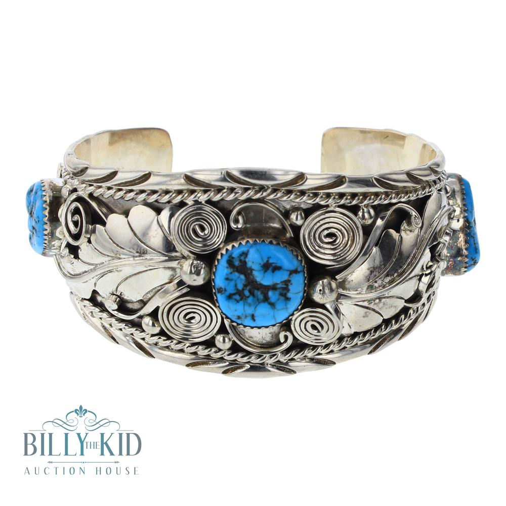 Kingman Turquoise Cuff Bracelet (1 of 3)