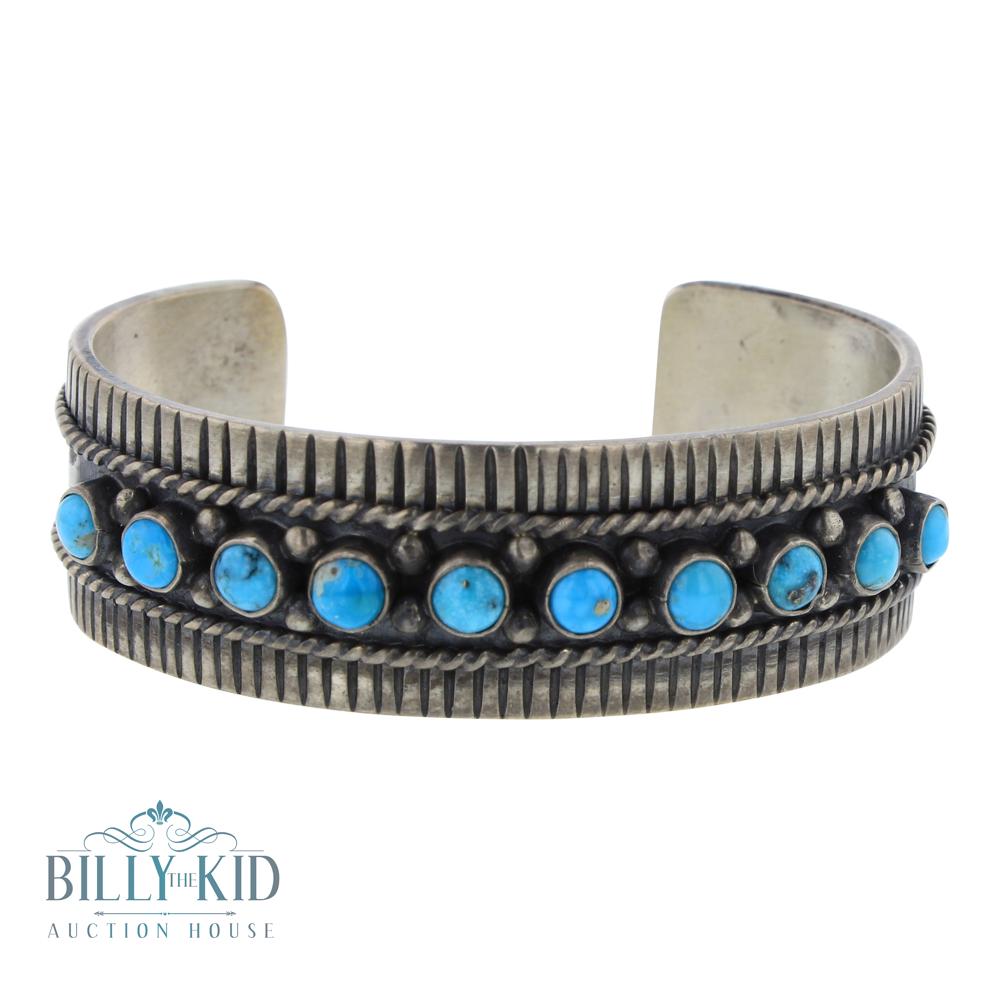 Hemerson Brown Kingman Turquoise Row Cuff Bracelet (1 of 4)