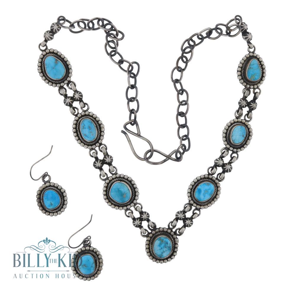 Beatty Tom Candelaria Turquoise Necklace & Earrings Set (1 of 3)
